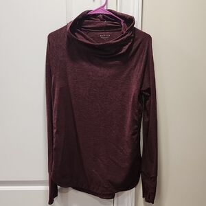 Athleta Burgundy Cowl Neck Sweatshirt